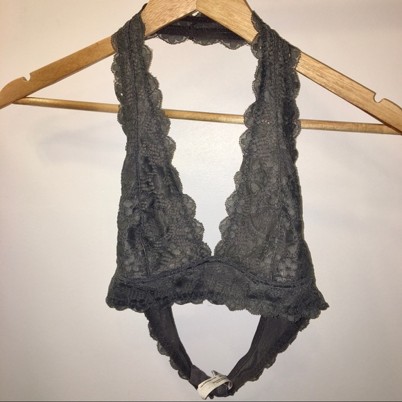 Classic Free People Lace Halter Bralette - Picture 2 of 2